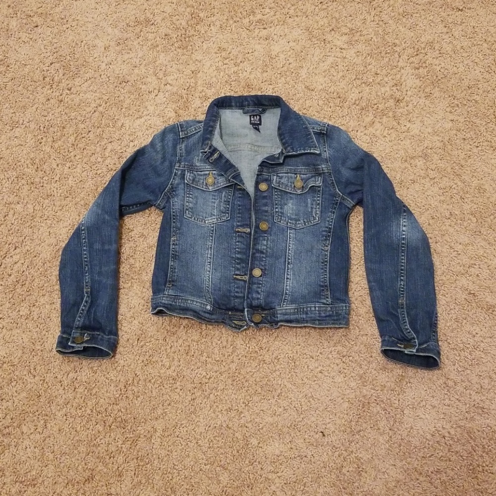 GAP girls denim jean jacket (size large L )